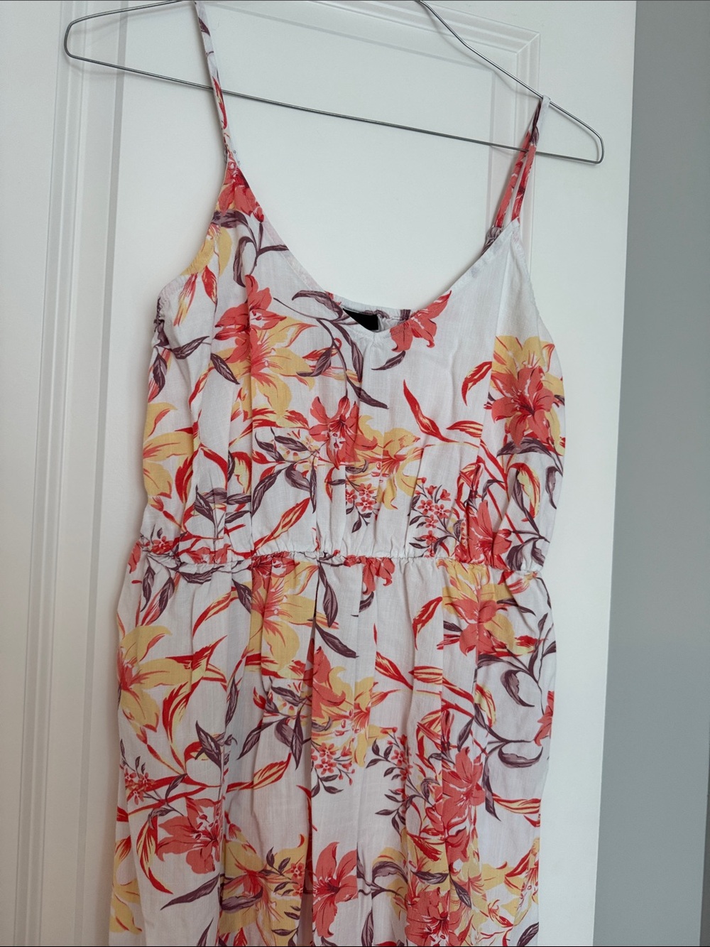 Hurley White Mini Dress with Orange, Purple & Yellow Floral Print - Picture 6 of 9